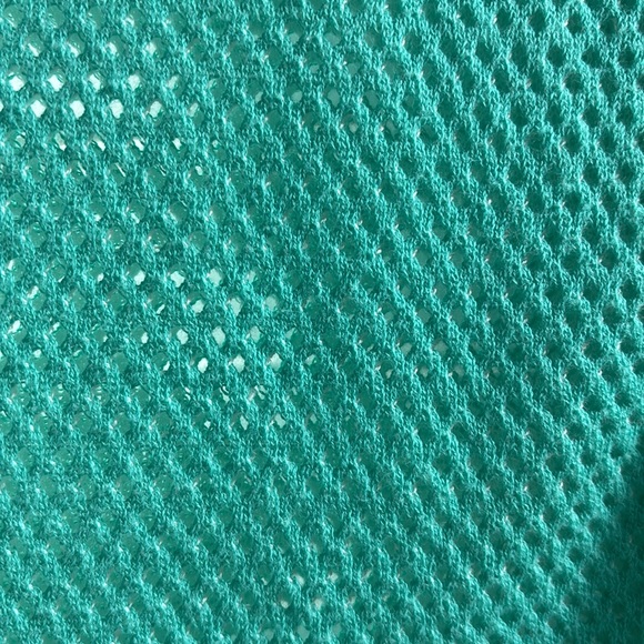 CHRISTOPHER & BANKS TEAL MESH HOODIE SIZE L - Picture 6 of 8